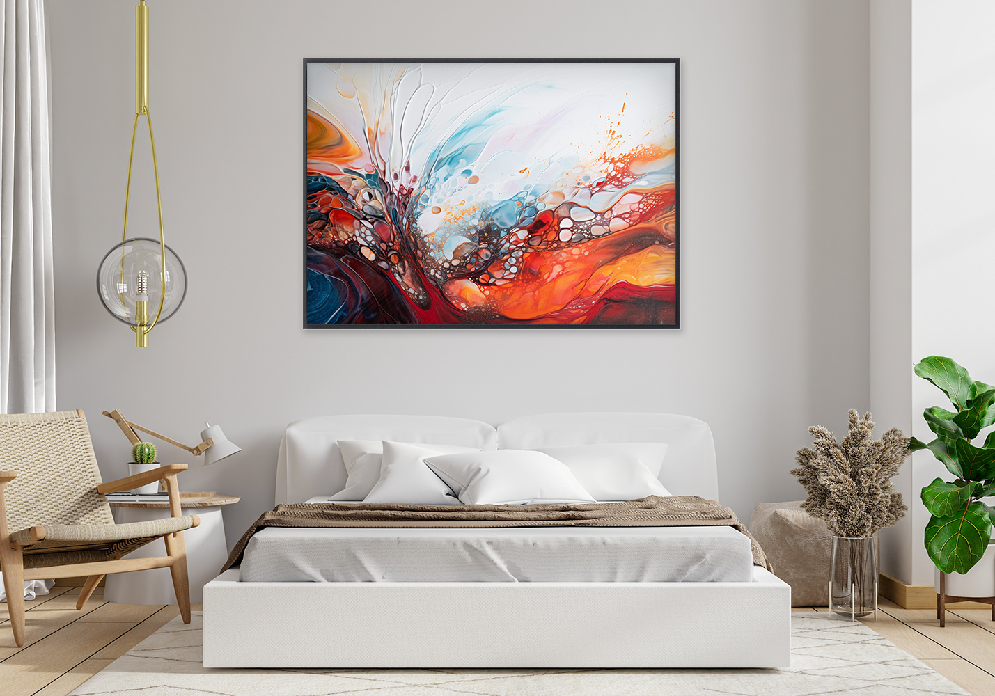 Abstract multicolored paint