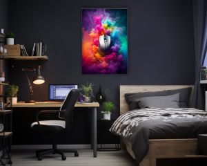 Gamer Mouse in powder