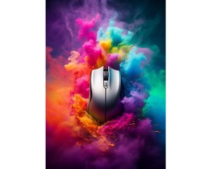 Gamer Mouse in powder