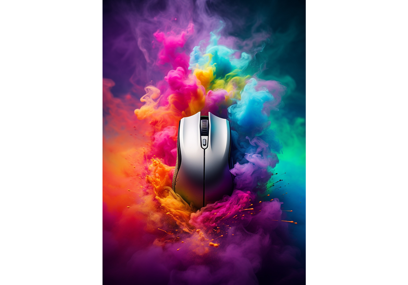Gamer Mouse in powder