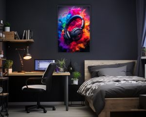 Headphones in powder