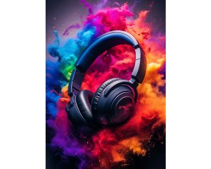 Headphones in powder