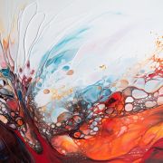 Abstract multicolored paint