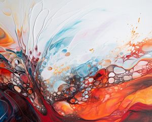 Abstract multicolored paint