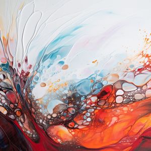 Abstract multicolored paint