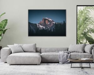 Snow Capped Mountain at Night