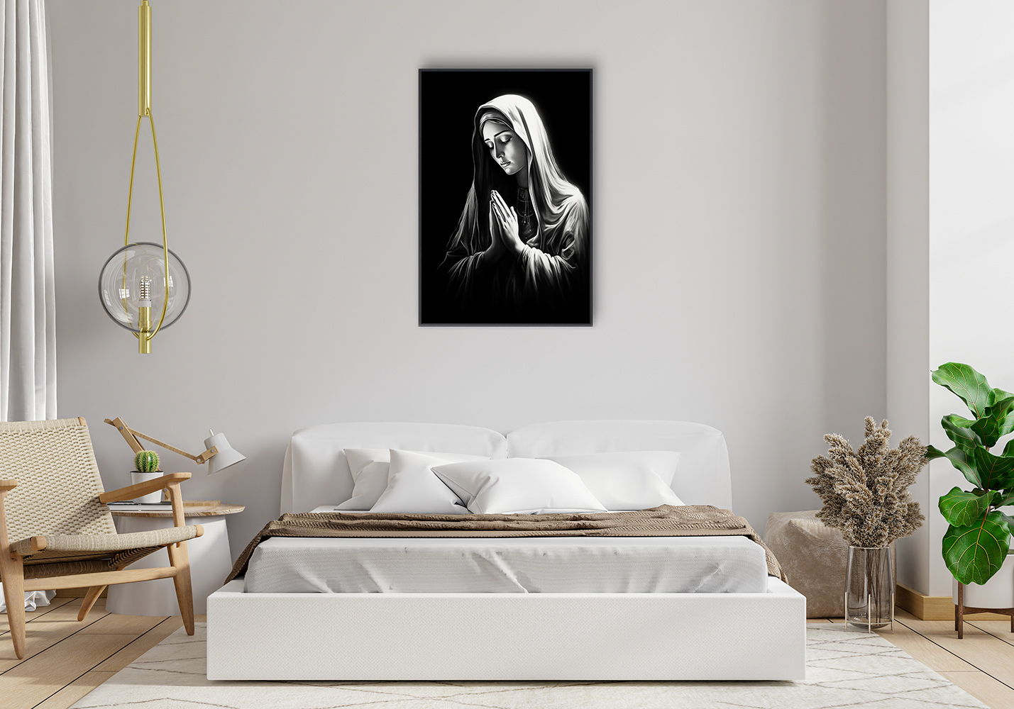 Virgin Mary pencilwork