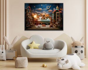 Teddy Bear in the bed