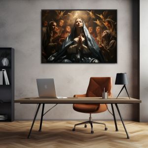 Virgin Mary and birds