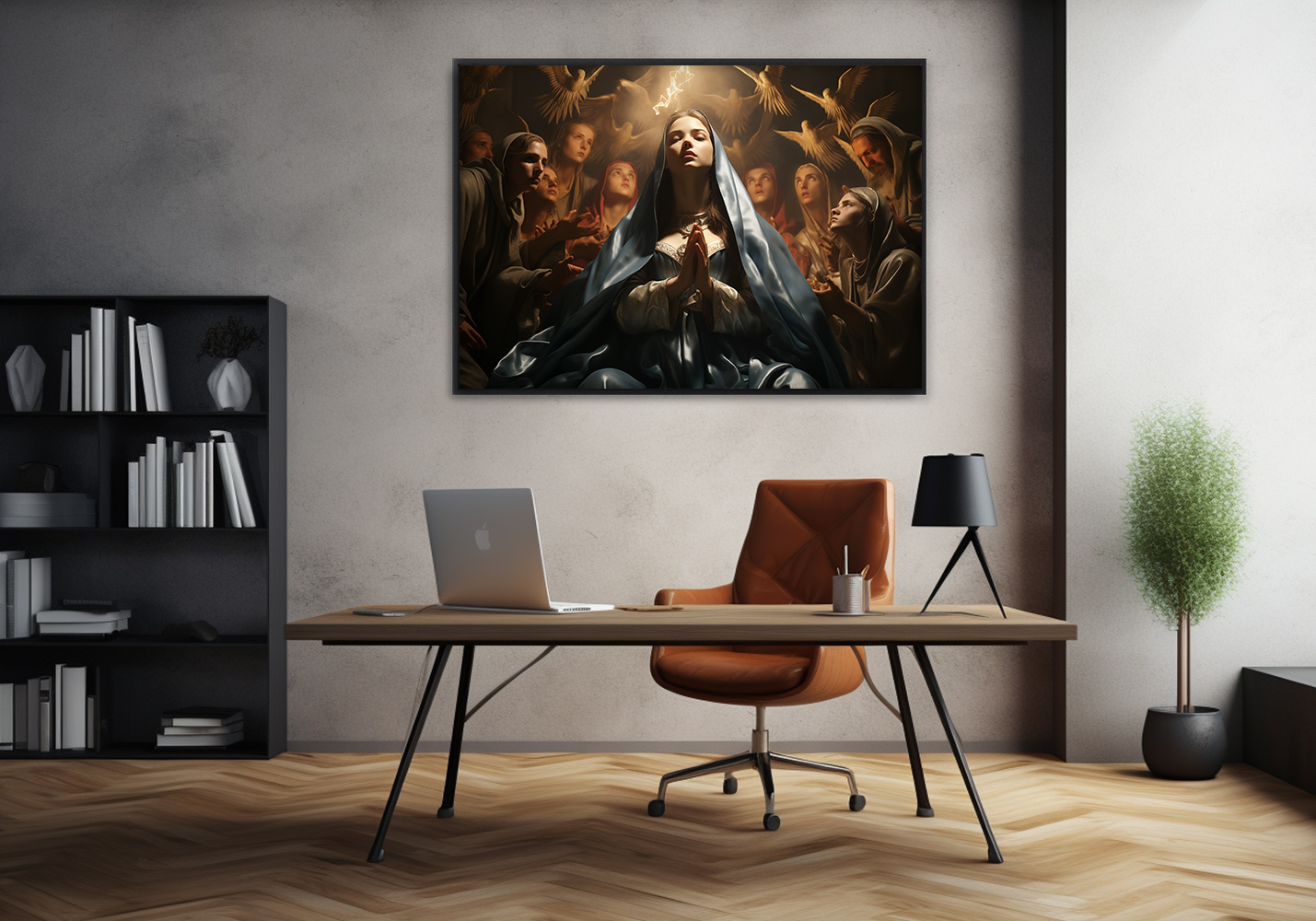 Virgin Mary and birds