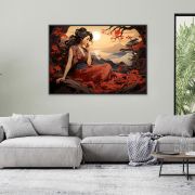 Girl in tree in Japan