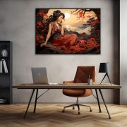 Girl in tree in Japan