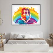 Two Lesbian Couple merged drawing