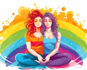 Two Lesbian Couple merged drawing