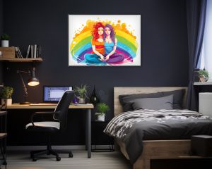 Two Lesbian Couple merged drawing