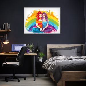 Two Lesbian Couple merged drawing