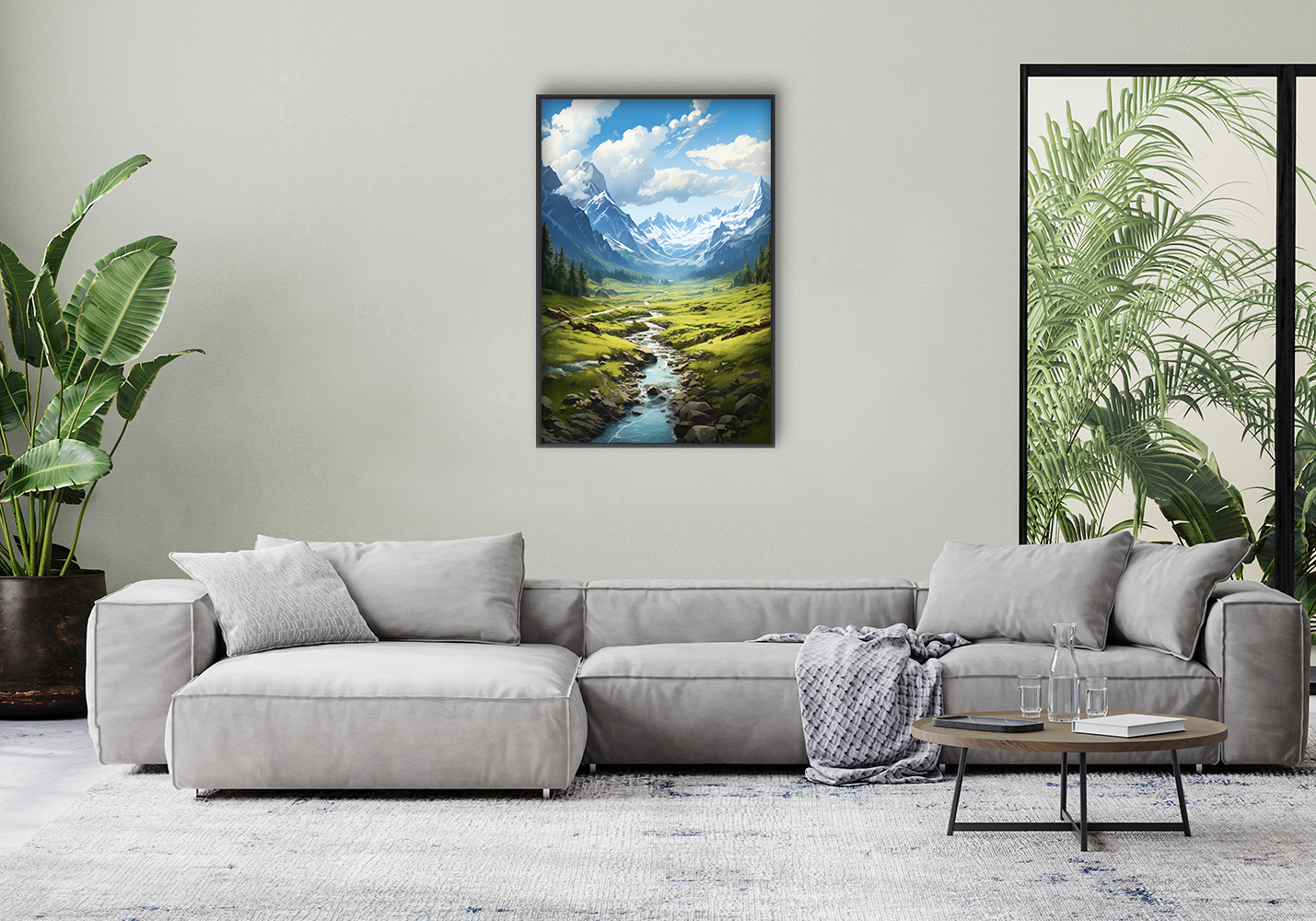 River and Mountains