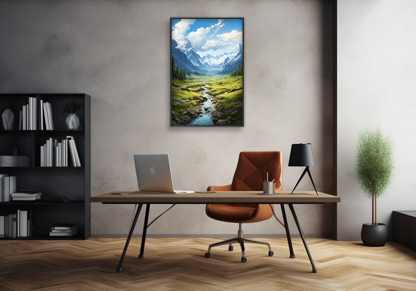River and Mountains