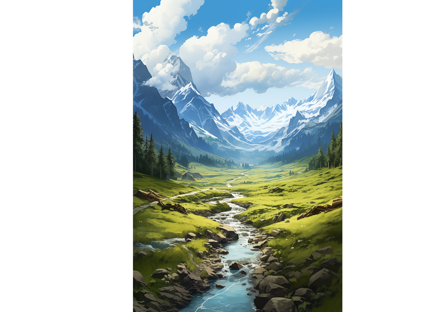 River and Mountains